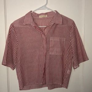 Cropped button down shirt